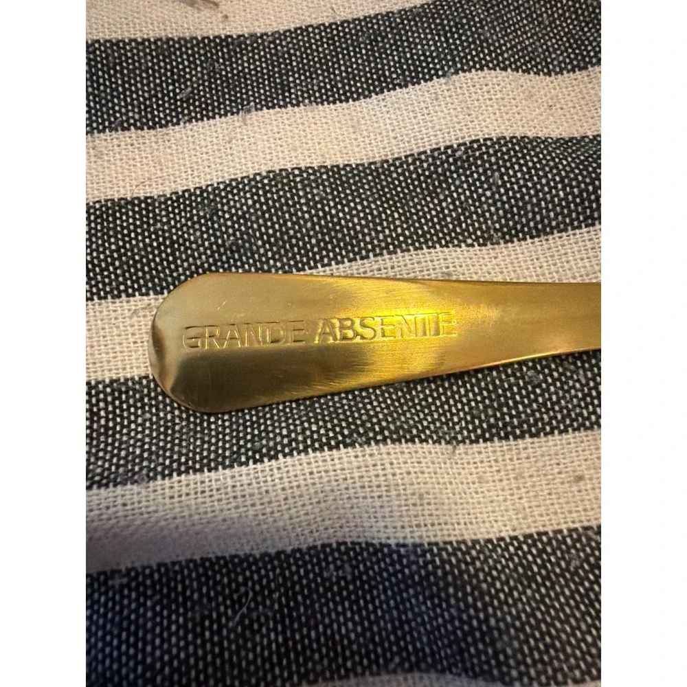 Grande Absente Gold Tone Absinthe Spoon Shell Cutout Art Nouveau Barware France